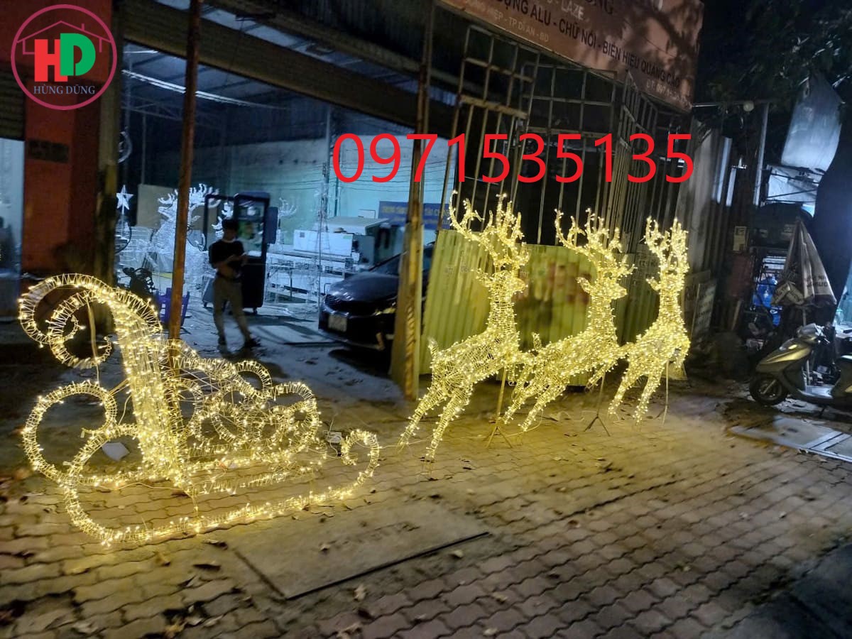 hình ảnh tuần lộc trang trí noel- hùng dũng decor