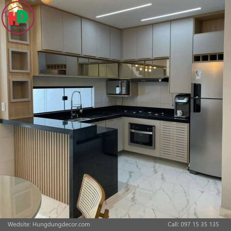 đóng mới tủ bếp theo yêu cầu