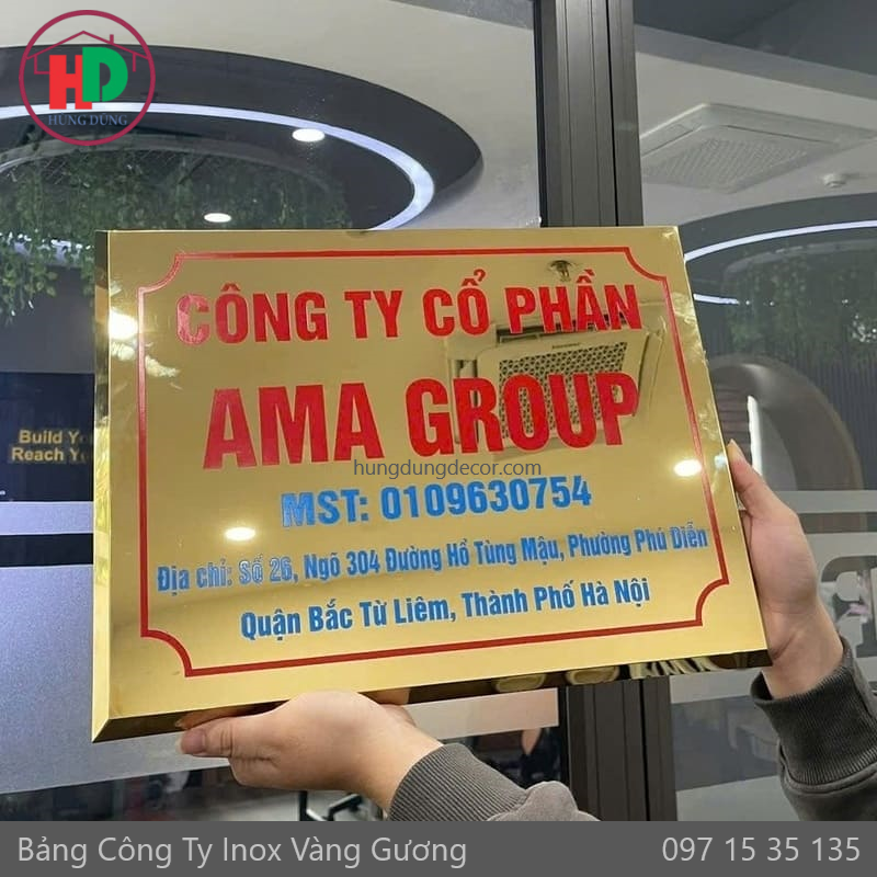 Mẫu biển số nhà mica inox Dĩ An – Hùng Dũng Decor thiết kế