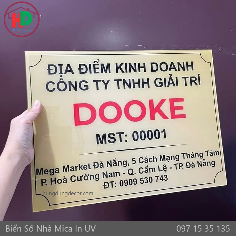 bảng số nhà mica in uv tại dĩ an