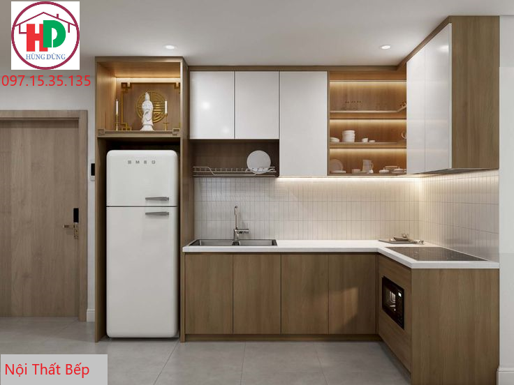 thiết kế thi công tủ bếp căn hộ tại dĩ an