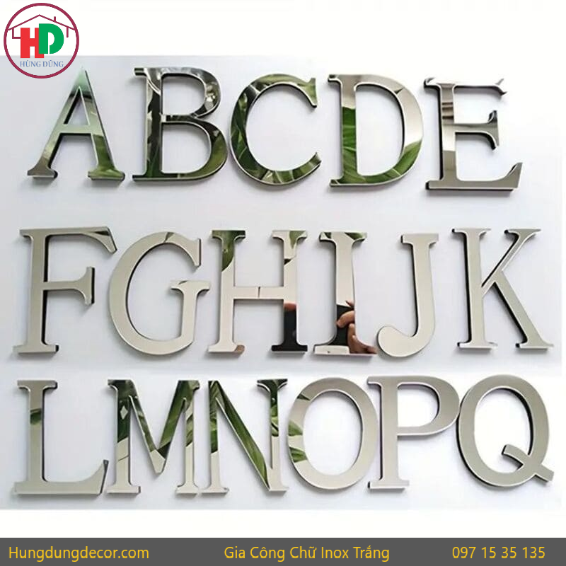 chữ inox trang 304 gia rẻ thu duc