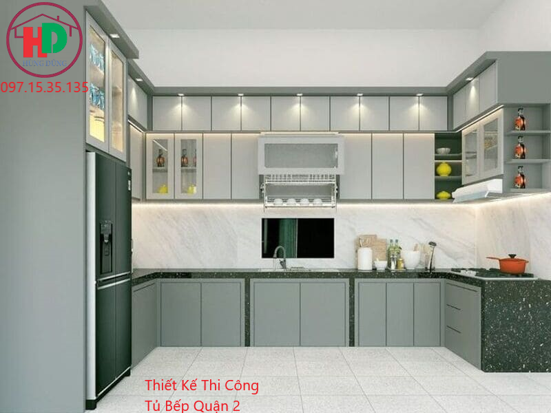 Bếp Acrylic bóng gương