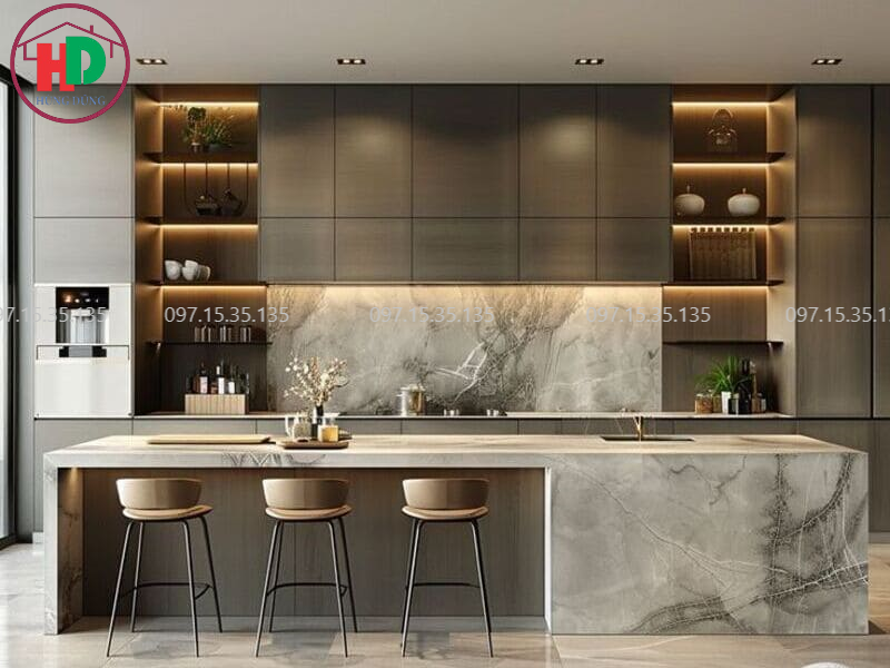 Bếp Acrylic bóng gương