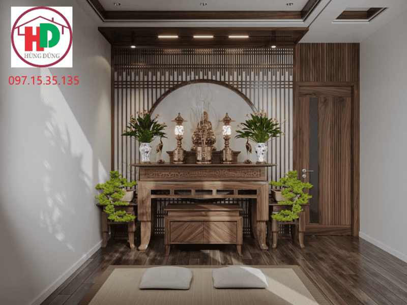 thiết kế phòng thờ đẹp cho nhà phố