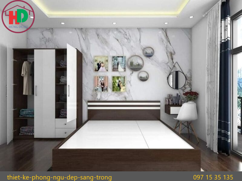 Mẫu phòng ngủ hiện đại sang trọng phong cách châu Âu