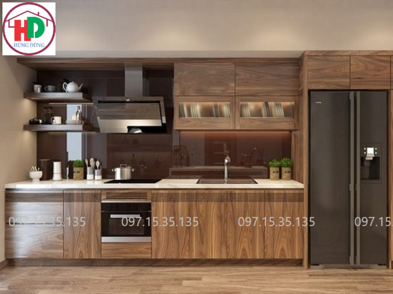 Mẫu tủ bếp hiện đại cho căn hộ chung cư tại TP.HCM