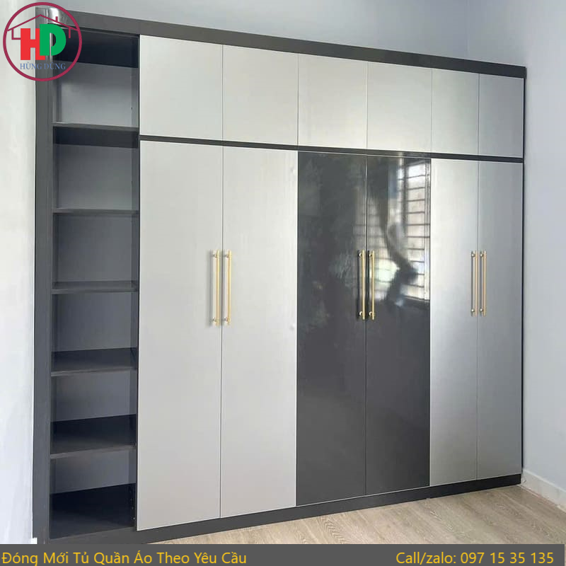 thi công đóng mới tủ quần áo hiện đại