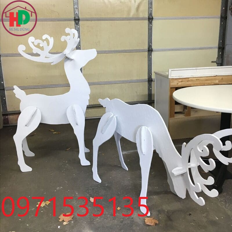 tuần lộc gỗ-tuần lộc trang trí noel