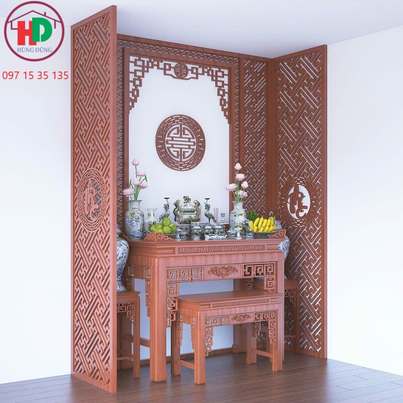 thi công vách ngăn phòng thờ tại thủ đức