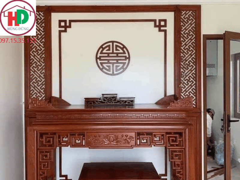 vách ngăn cnc phòng thờ tại dĩ an