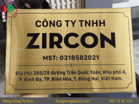 Bảng Tên Công Ty Inox