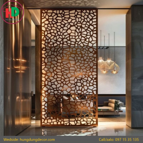 Vách Ngăn Phòng Khách Gỗ