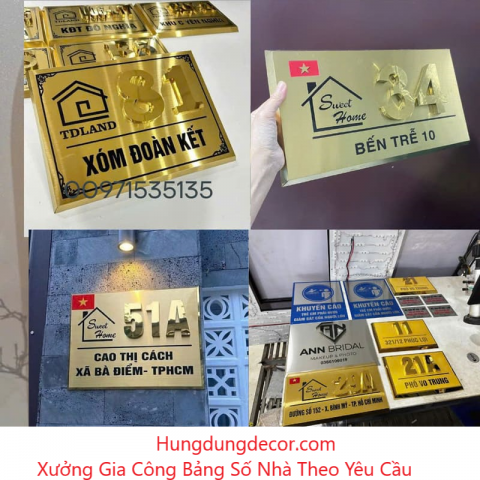 làm bảng số nhà tại Vinh Nghệ An giá rẻ, đẹp, bền