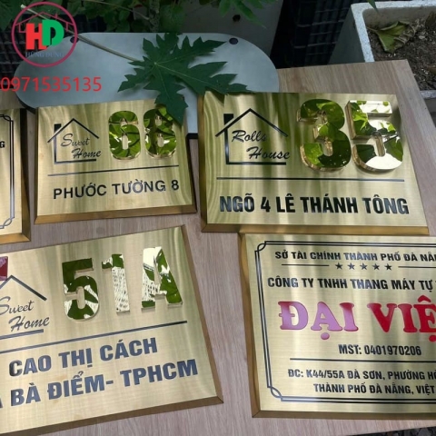 Làm biển số nhà tại Đà Nẵng – Thiết kế theo yêu